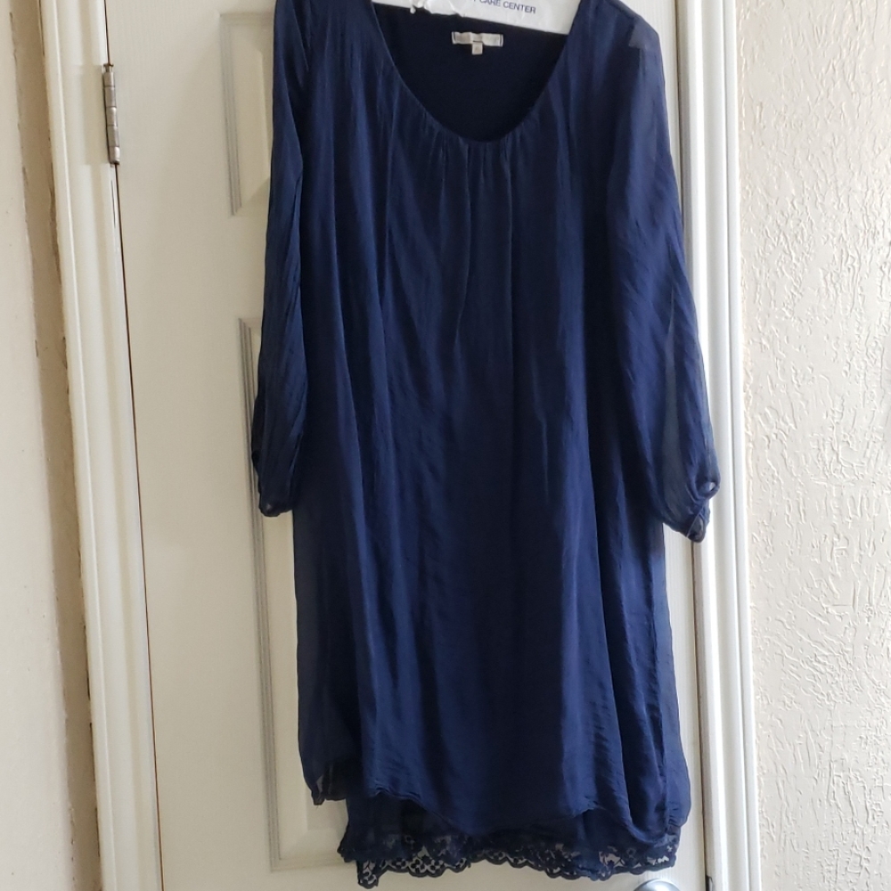 Beautiful navy silk dress